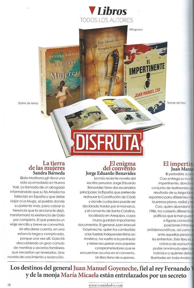 Reseña en la revista Vanidades