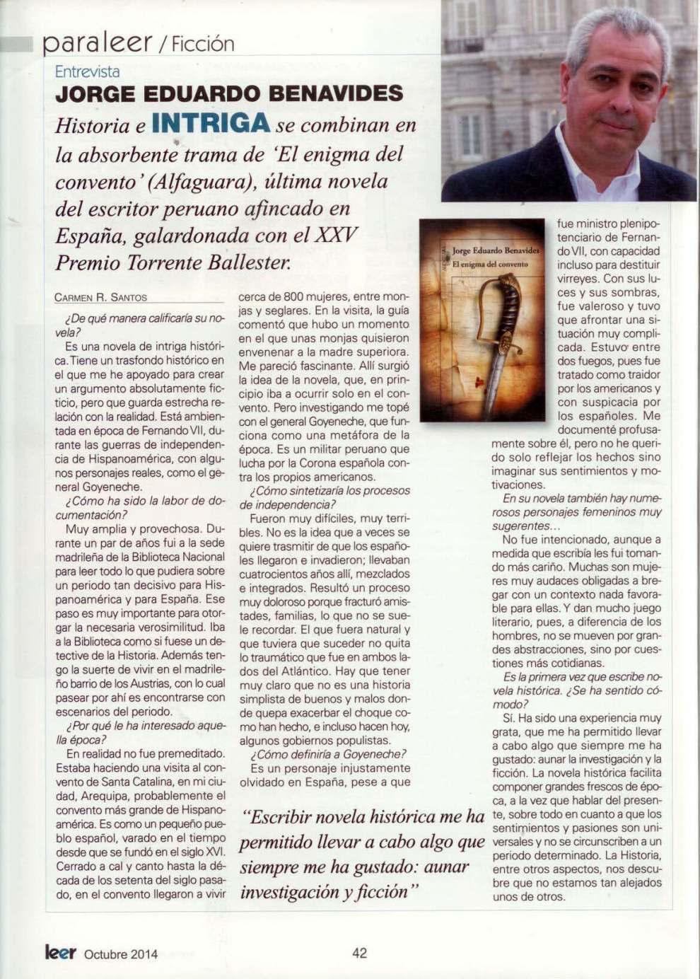 Entrevista a Jorge Eduardo Benavides